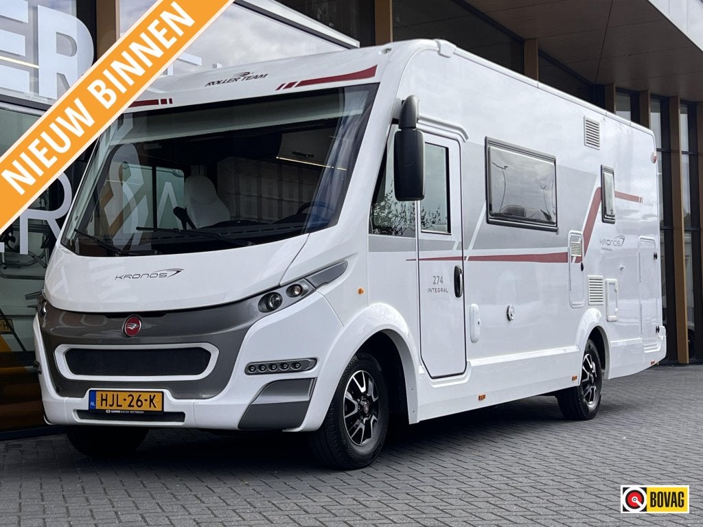 Roller Team Kronos 274 Integraal 6 persoons, Caravans en Kamperen, Campers, Luifel, Koelkast, Bedrijf, Rondzit