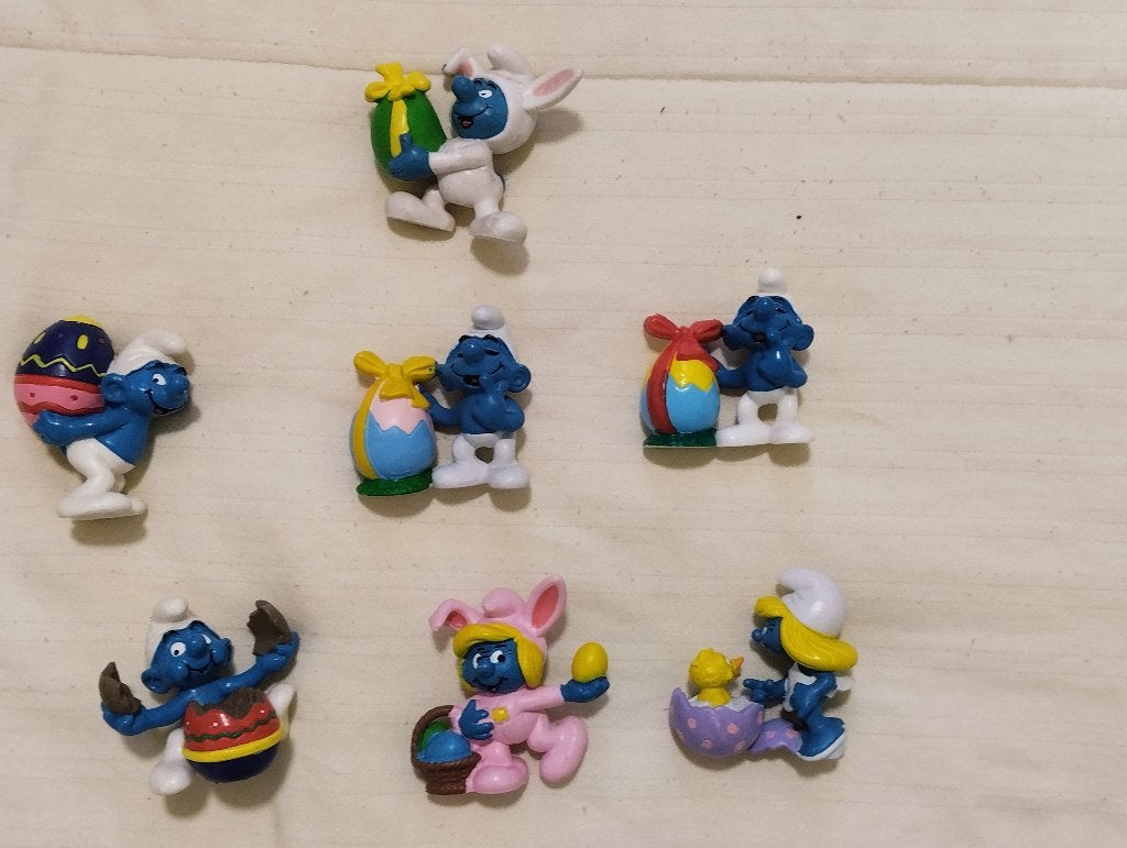 set paas smurfen, Ophalen of Verzenden, Gebruikt, Verschillende Smurfen, Poppetje, Figuurtje of Knuffel