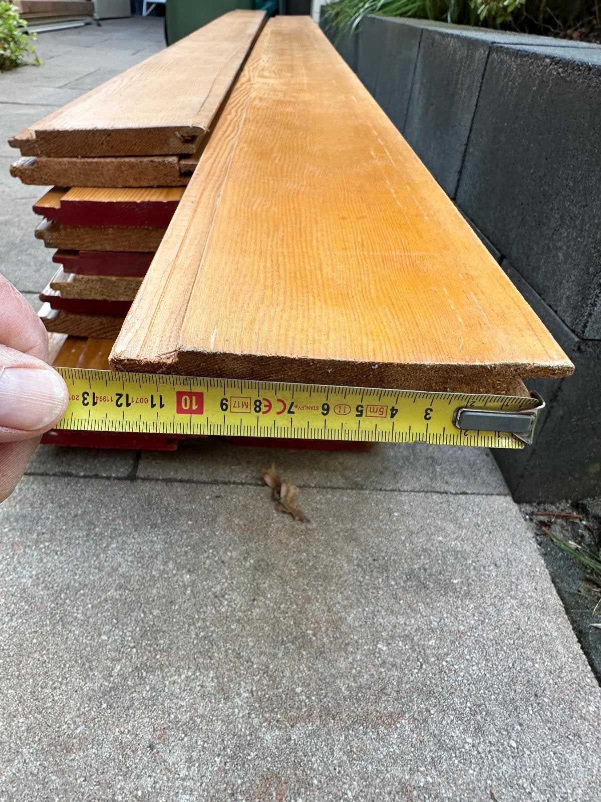 Douglas rabat geschaafde planken, Ophalen, Minder dan 25 mm, Zo goed als nieuw, Plank
