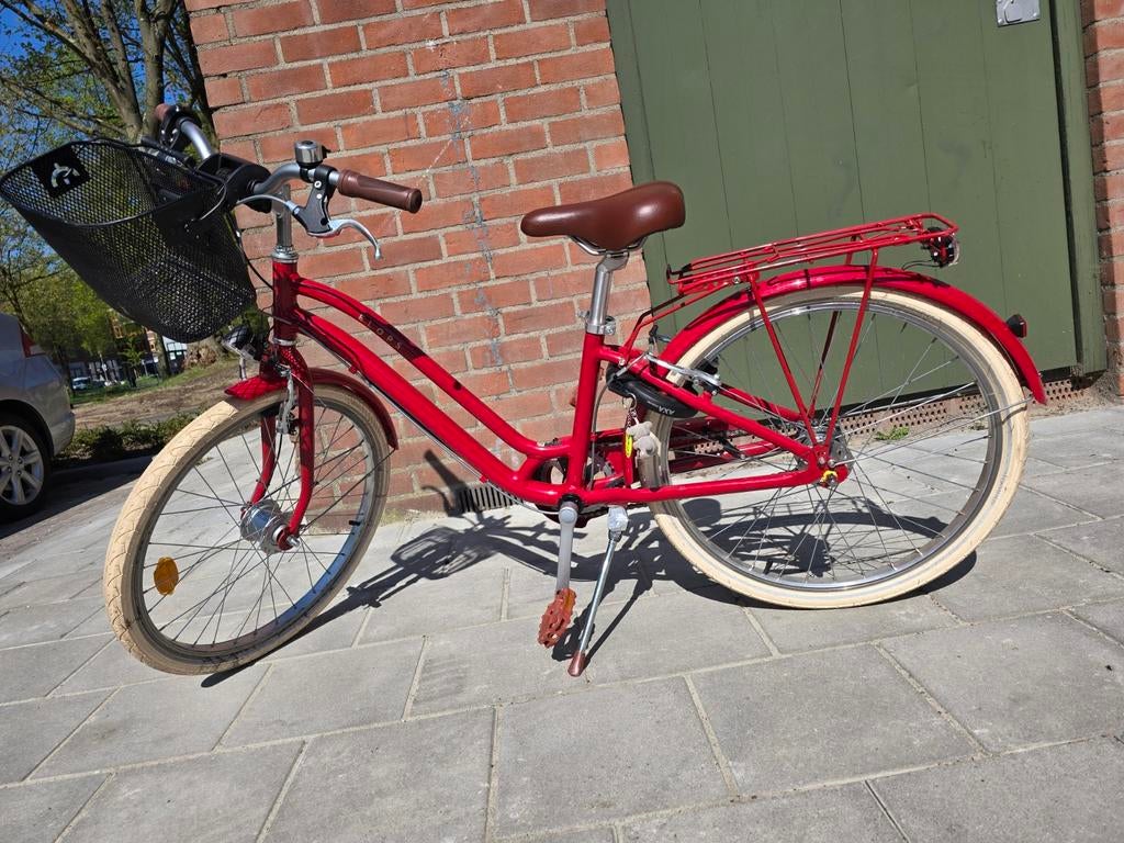 Mooie rode BTWIN Elops 900 meisjesfiets, 24 inch, Ophalen, 24 inch, Versnellingen, Zo goed als nieuw
