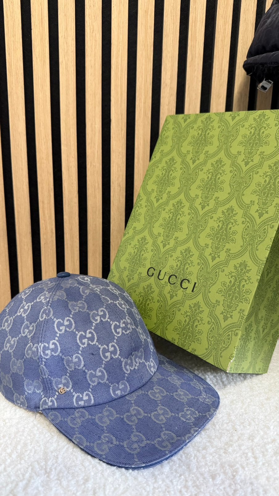 Blauwe gucci pet, Kleding | Heren, Hoeden en Petten, Ophalen of Verzenden, Zo goed als nieuw