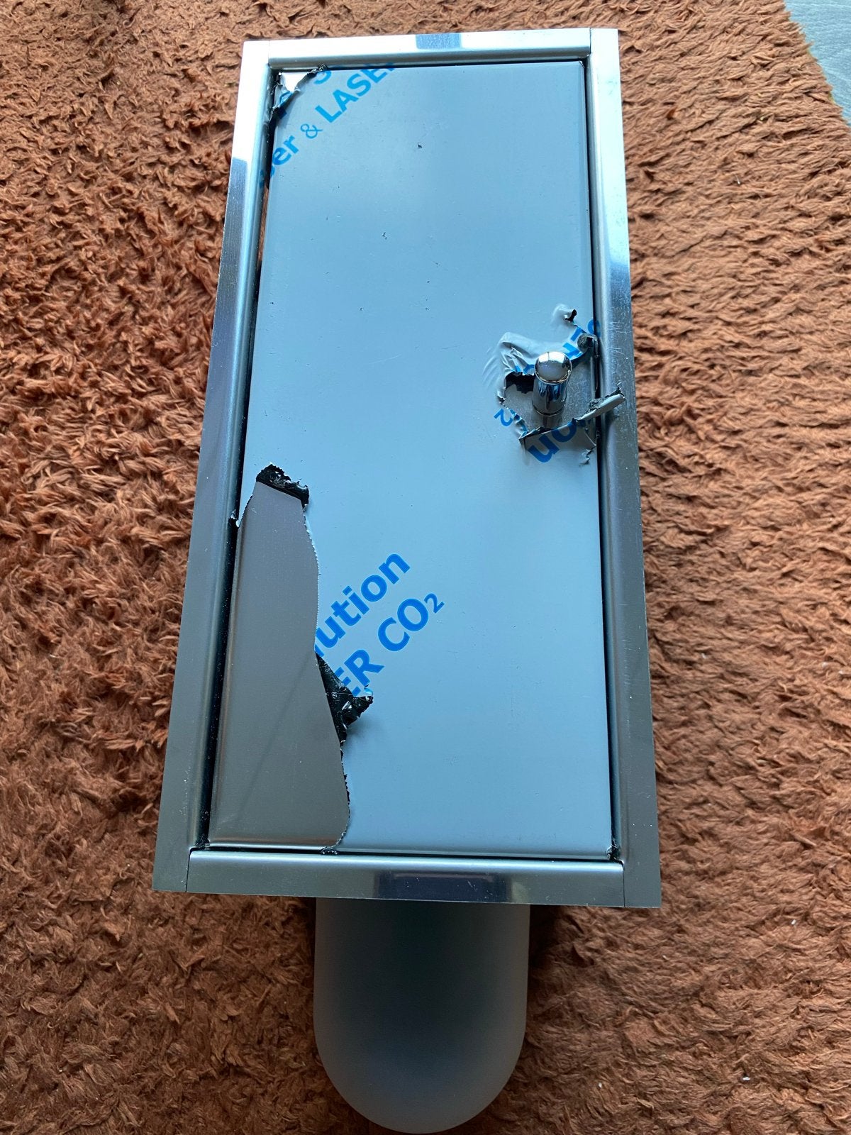 Rvs inbouw toiletborstel kastje, Ophalen of Verzenden, Nieuw, Rvs, Toilet