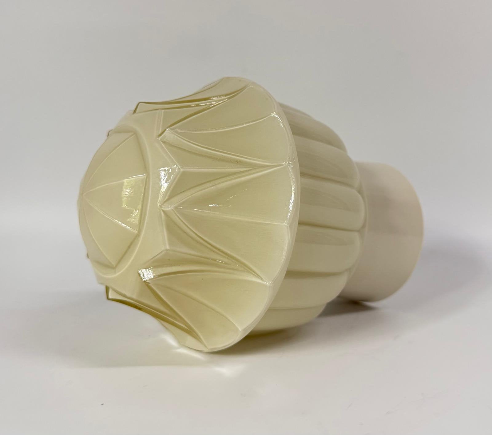 Crème vintage Art Deco Thabur lamp fraai gevormd, Ophalen of Verzenden