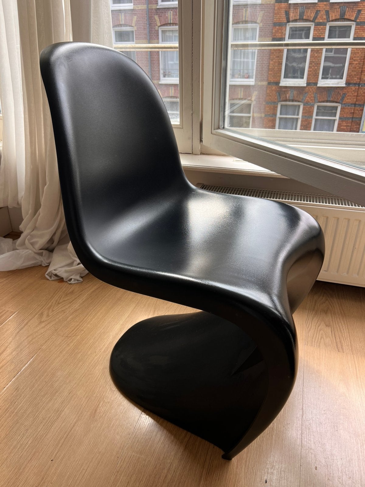 De panton chair zwart 4 stuks deisgn stoelen, Huis en Inrichting, Ophalen, Kunststof, Zwart, Zo goed als nieuw