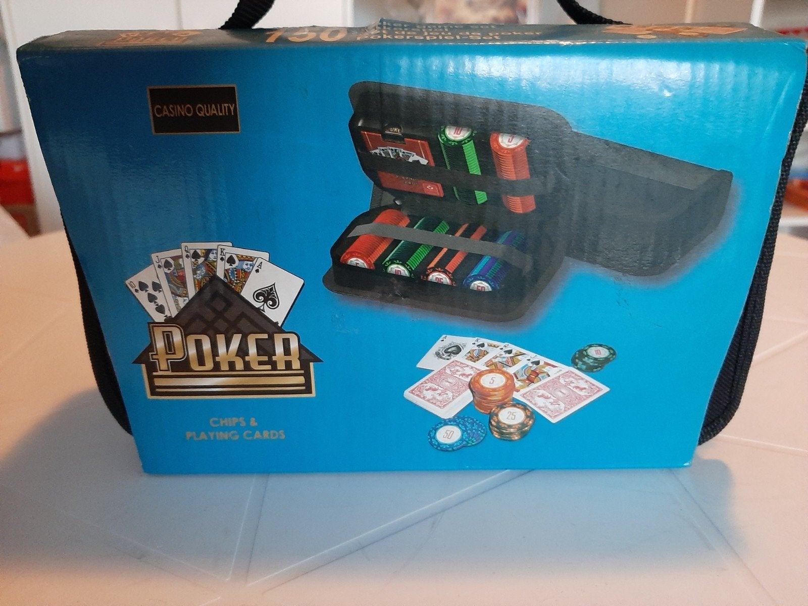 Nieuw Poker Set 150 Chips in Draagkoffer - Casino Kwaliteit, Ophalen of Verzenden, Nieuw