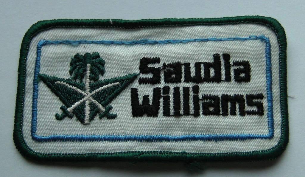 F1 saudia williams patch badge opnaai embleem vintage, Verzenden, Nieuw, Formule 1