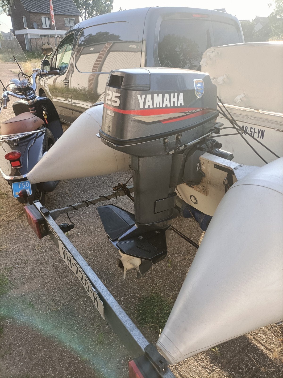 Yamaha 25pk 2-takt Autolube kortstaart VERKOCHT, Ophalen, 10 tot 30 pk, Gebruikt, Met afstandsbediening