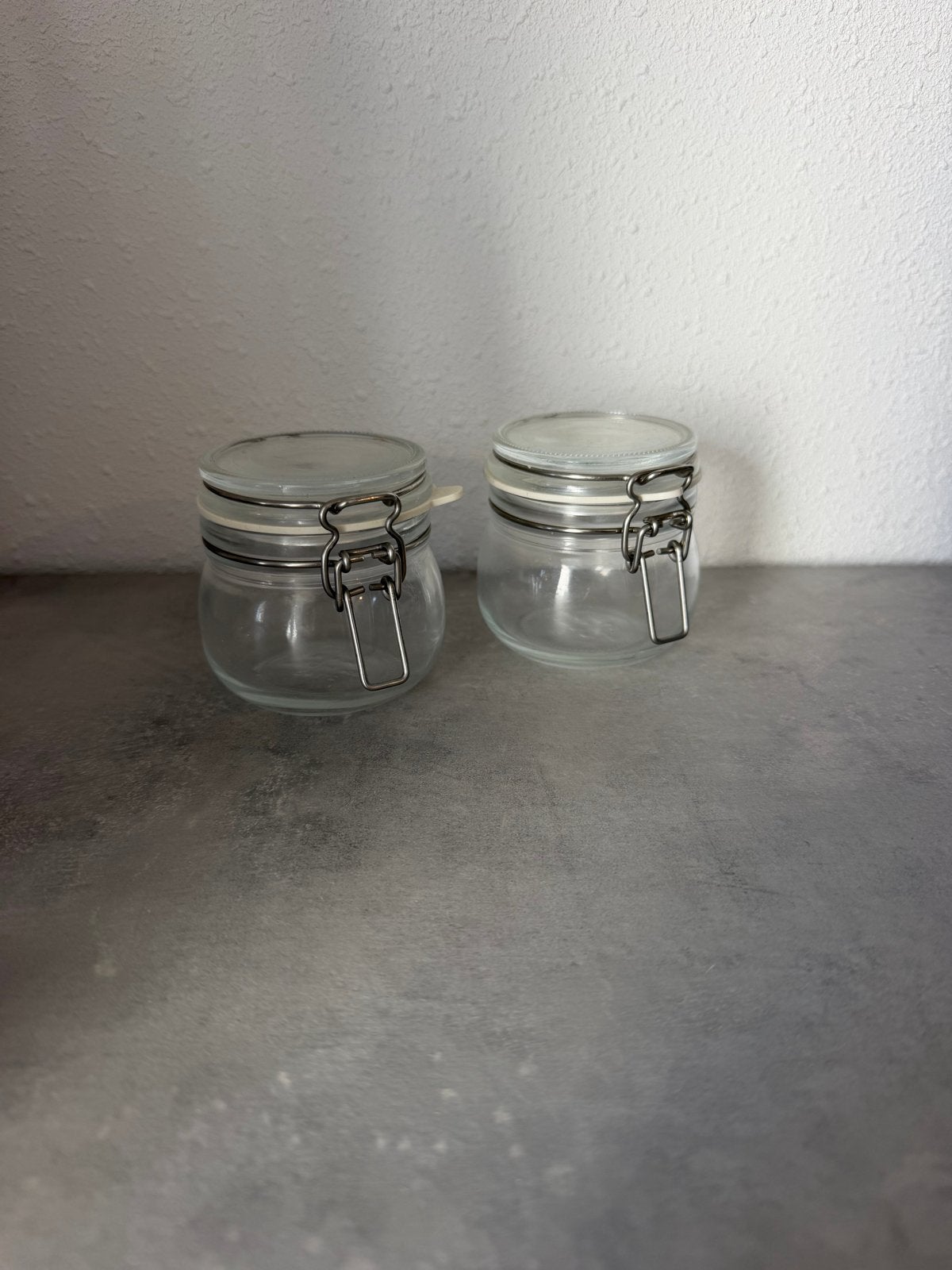 IKEA voorraadpotten met beugelsluiting (2 stuks), Ophalen, Glas, IKEA, Zo goed als nieuw