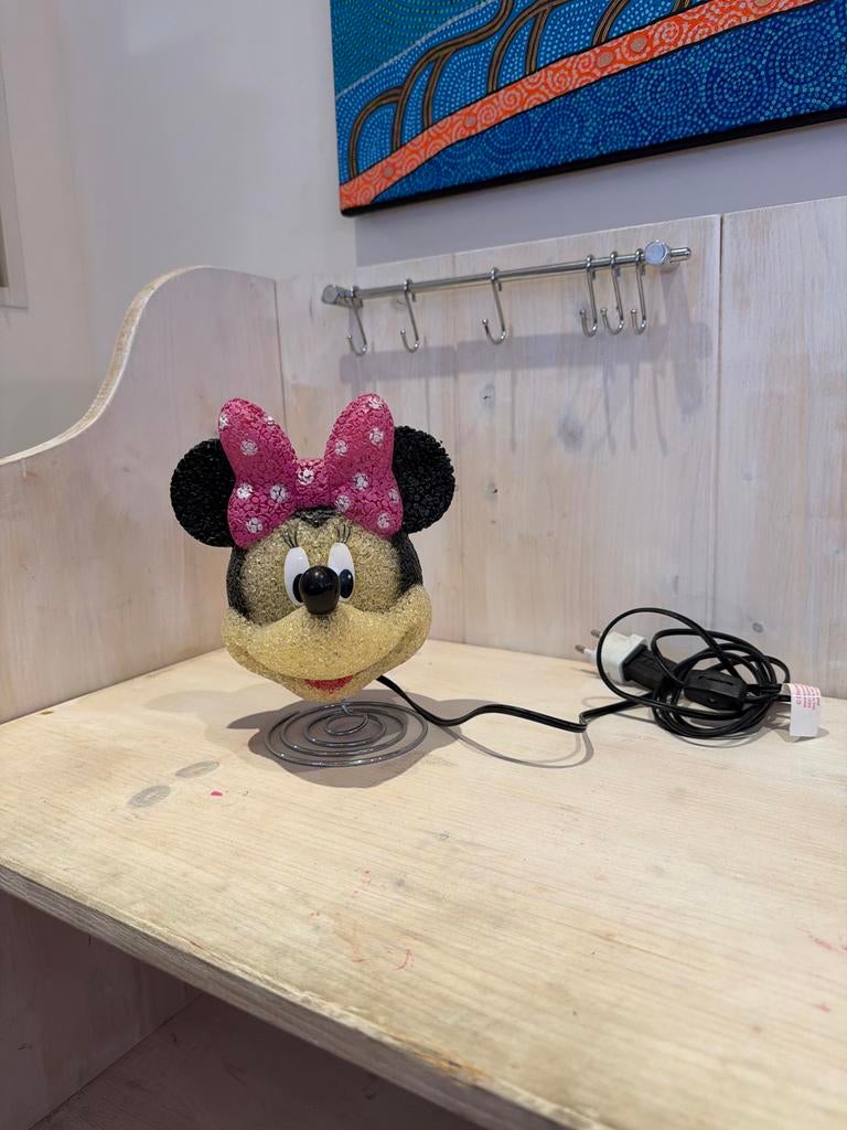 Vintage Minnie Mouse lamp - uniek en decoratief Disney, Ophalen of Verzenden, Zo goed als nieuw