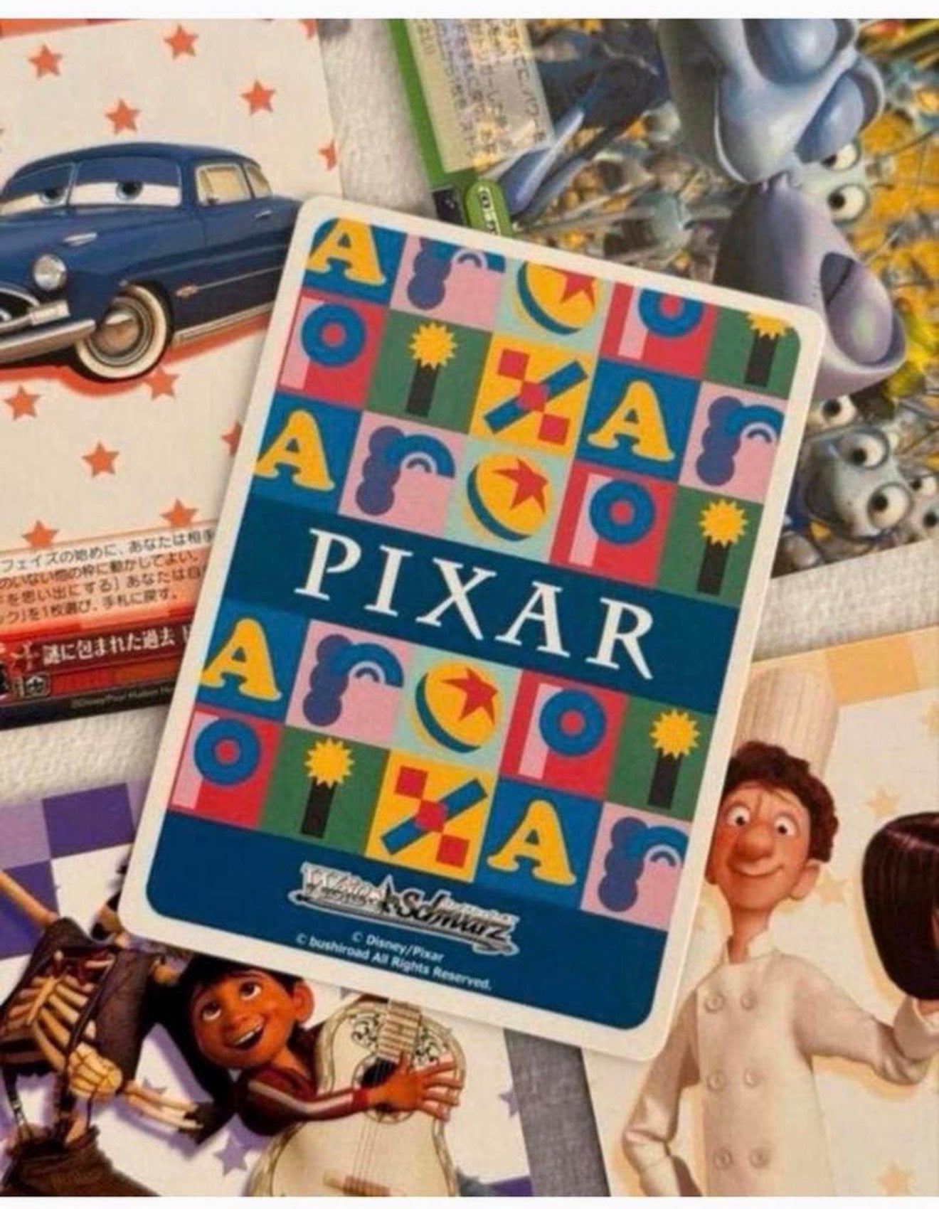 Disney Pixar 7 kaarten cards Cars Bugs Life Coco Ratatouille, Hobby en Vrije tijd, Ophalen of Verzenden, Nieuw, Meerdere kaarten