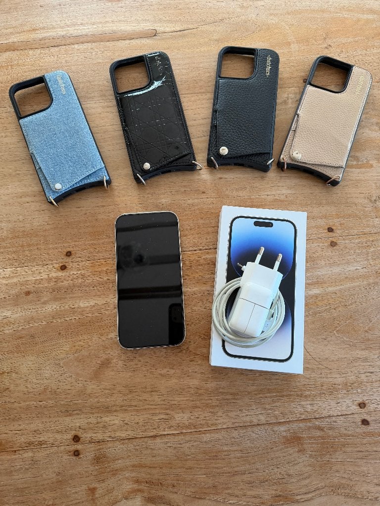 iPhone 14 Pro 256 GB Zilver Incl 4 Dutchies hoesjes, 256 GB, Ophalen of Verzenden, 84 %, Zonder simlock