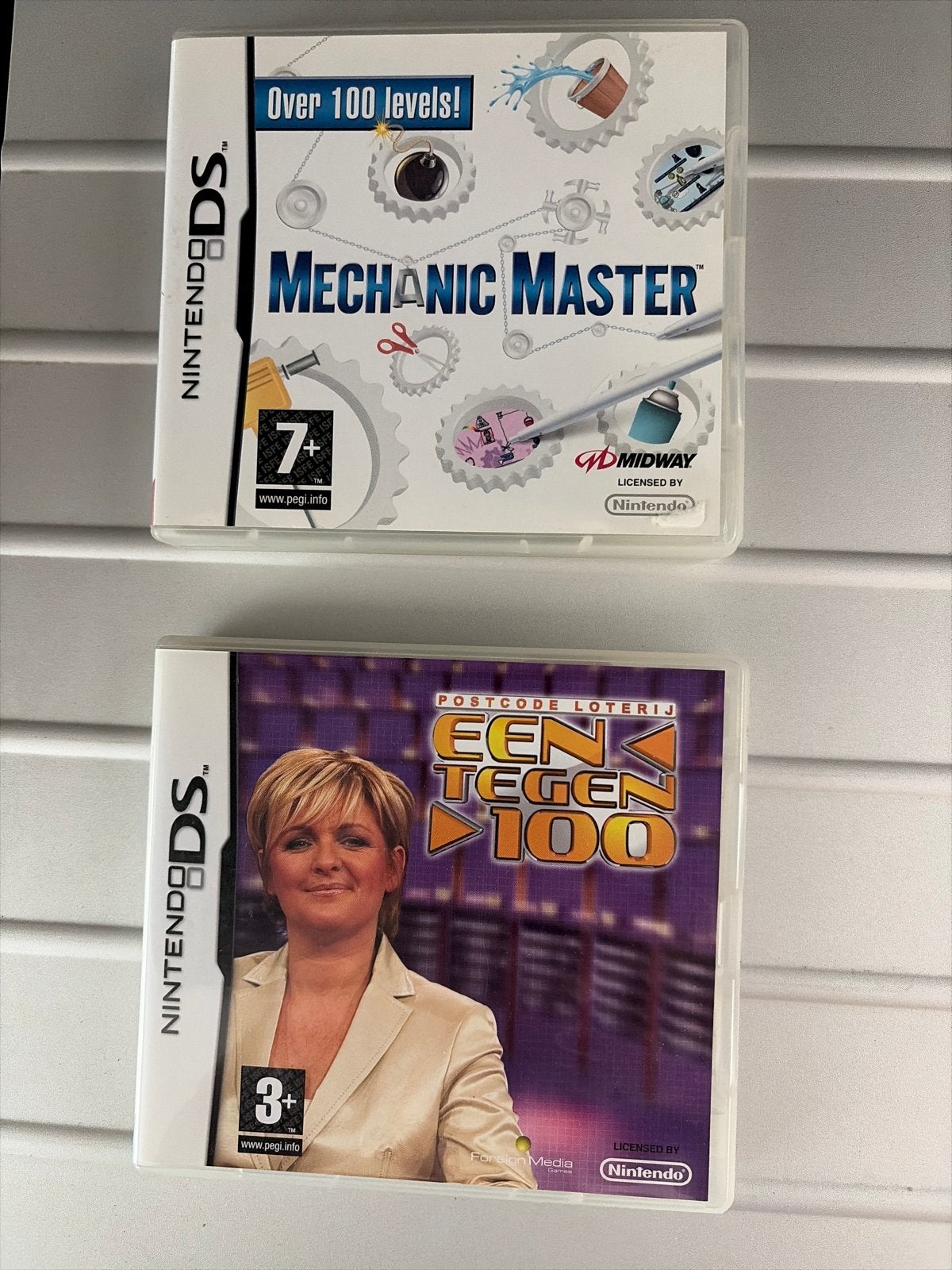 Nintendo DS Spellen: Mechanic Master & Een Tegen 100, Spelcomputers en Games, Puzzel en Educatief, Gebruikt, 1 speler, Ophalen of Verzenden