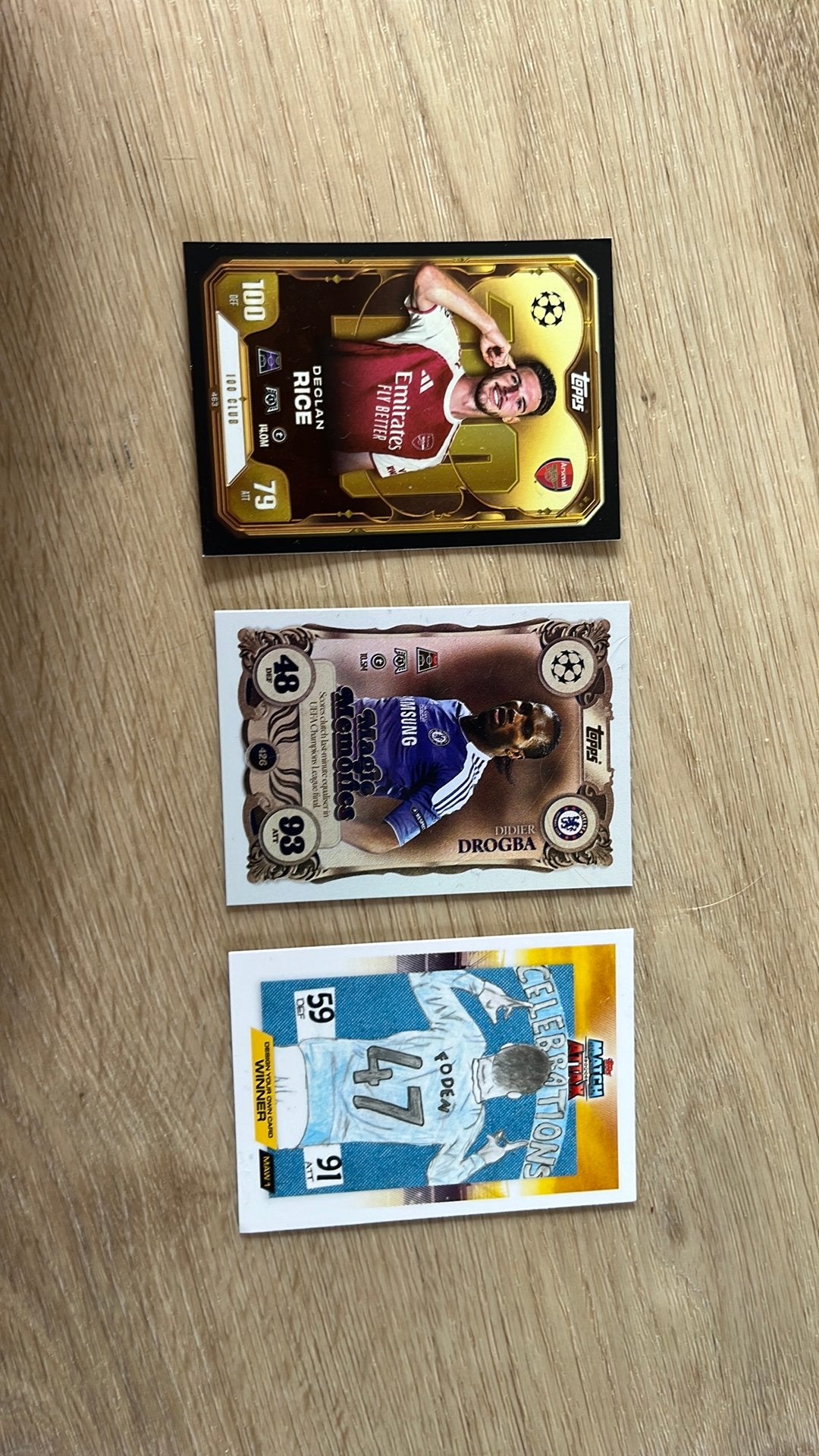 Drie goede voetbalkaarten, Ophalen of Verzenden, Zo goed als nieuw, Buitenlandse clubs, Poster, Plaatje of Sticker