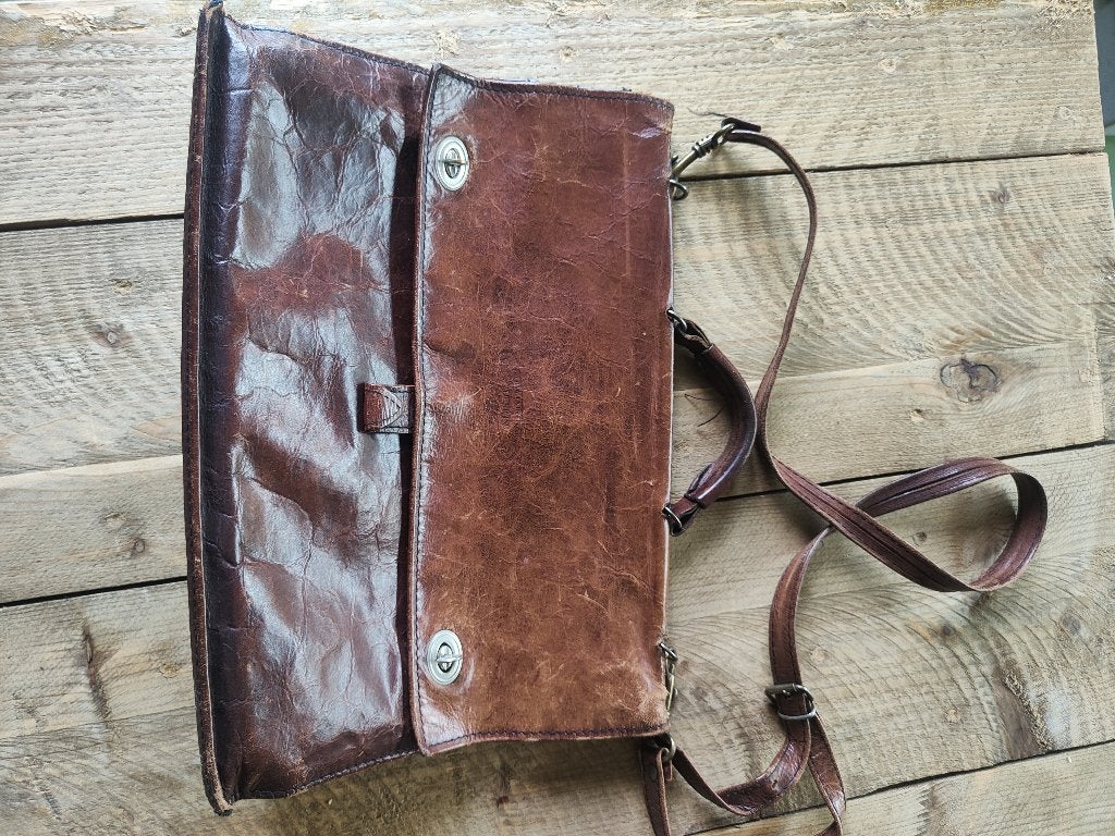Tas Fred de la Bretoniere, Ophalen of Verzenden, Gebruikt, Bruin, Handtas