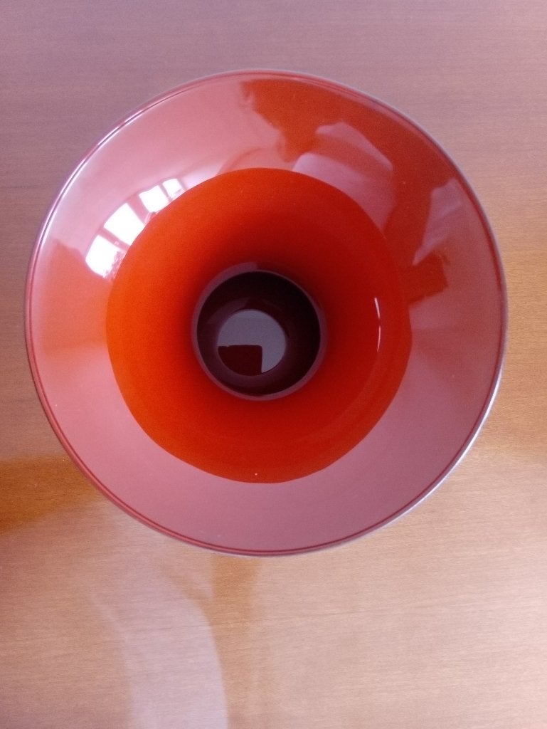 glazen vaas Rood/Zwart, Ophalen, Zo goed als nieuw, Rood, Glas