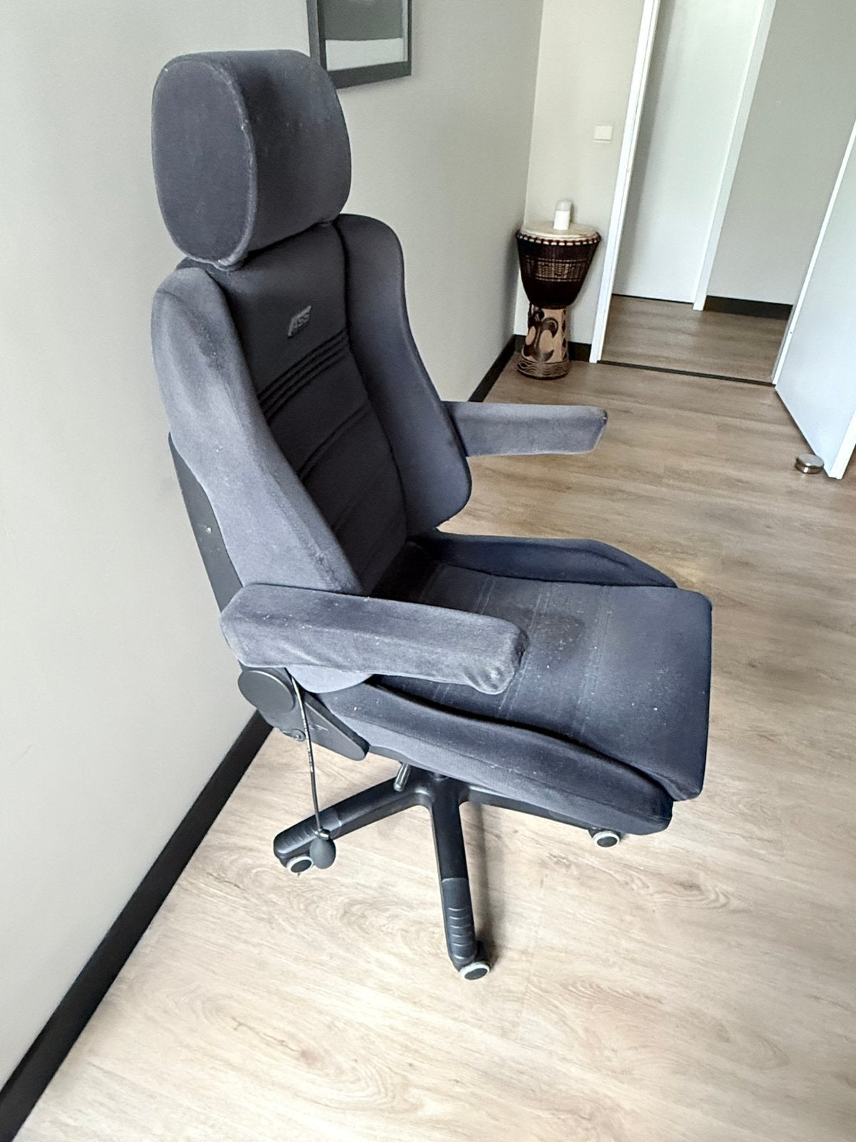 Bureau auto stoel, Ophalen, Gebruikt, Zwart