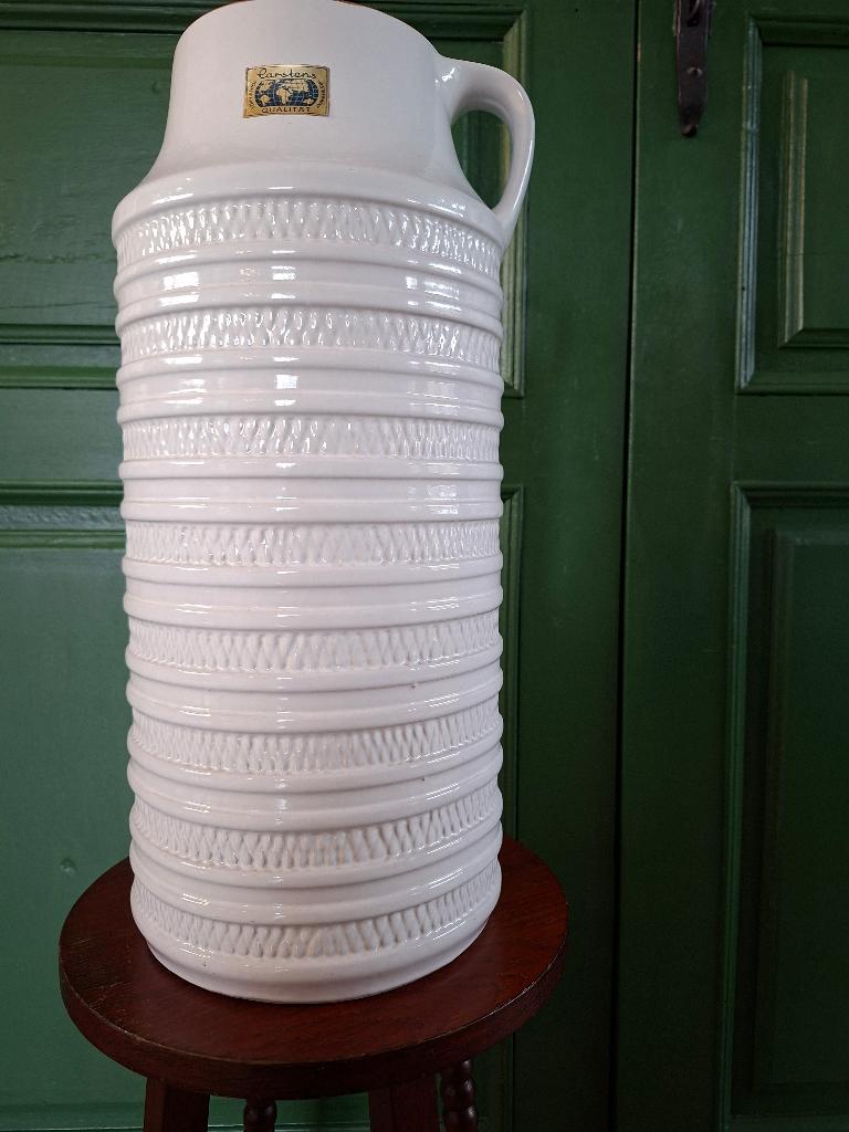 Grote witte vloervaas 45 cm west germany, Antiek en Kunst, Antiek | Vazen, Ophalen of Verzenden