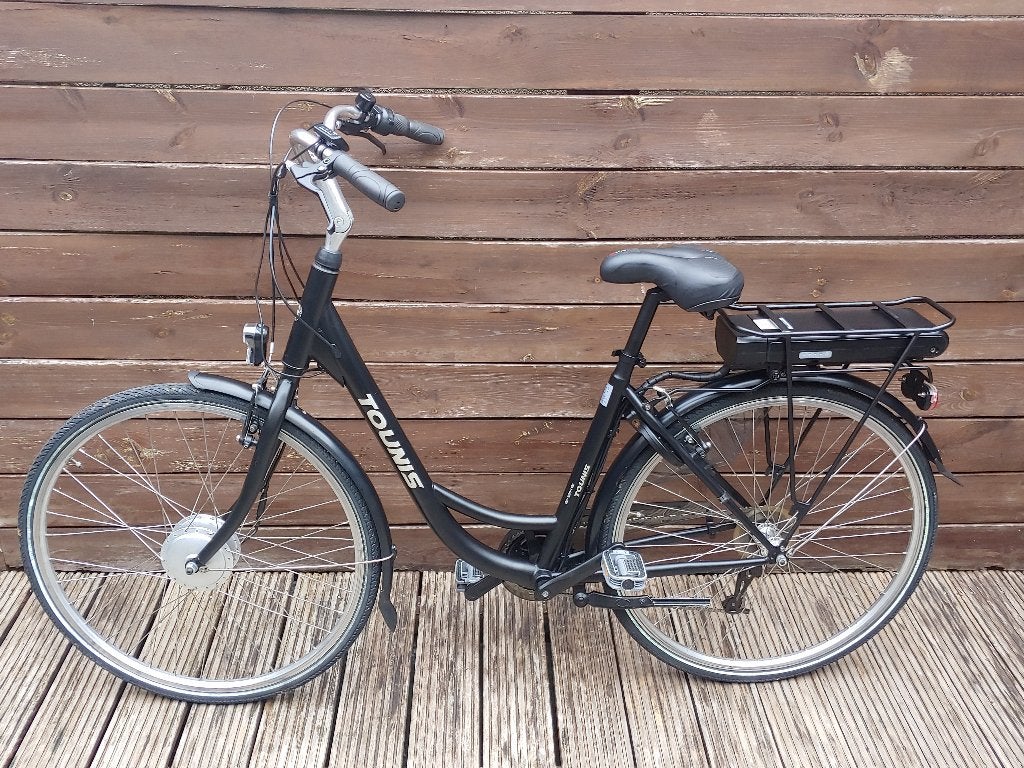 Nette Tounis elektrische fiets, 28 inch wielen., Velgrem, Versnellingen, 49 tot 53 cm, Zo goed als nieuw