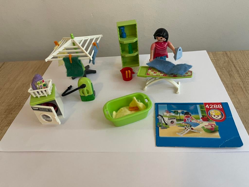 Playmobil Wasvrouw 4288, Kinderen en Baby's, Speelgoed | Playmobil, Ophalen, Gebruikt, Complete set