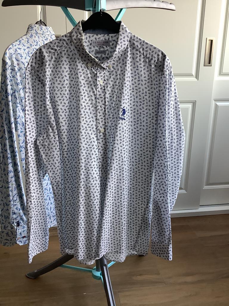 USPA overhemd, Ophalen of Verzenden, Zo goed als nieuw, Blauw, Halswijdte 43/44 (XL)