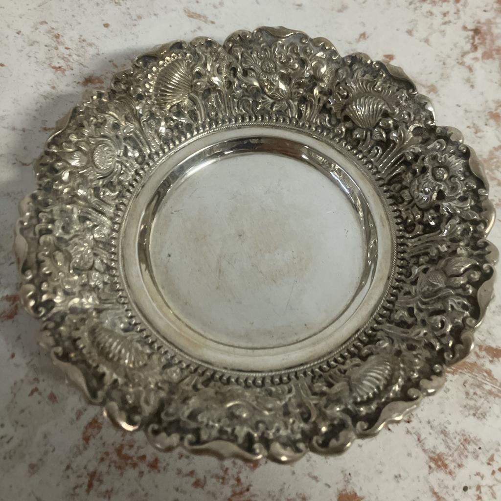 Zilveren schaaltje Djokja, Indonesië, ca. 1936, Ophalen of Verzenden