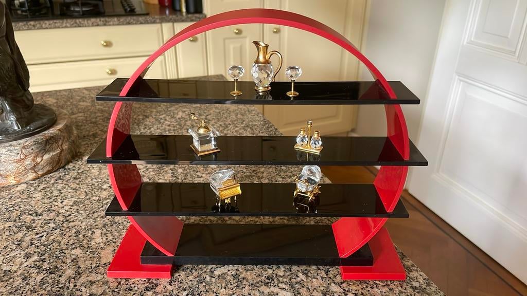 Decoratieve Art Deco Display met swarovski miniaturen, Ophalen of Verzenden, Gebruikt