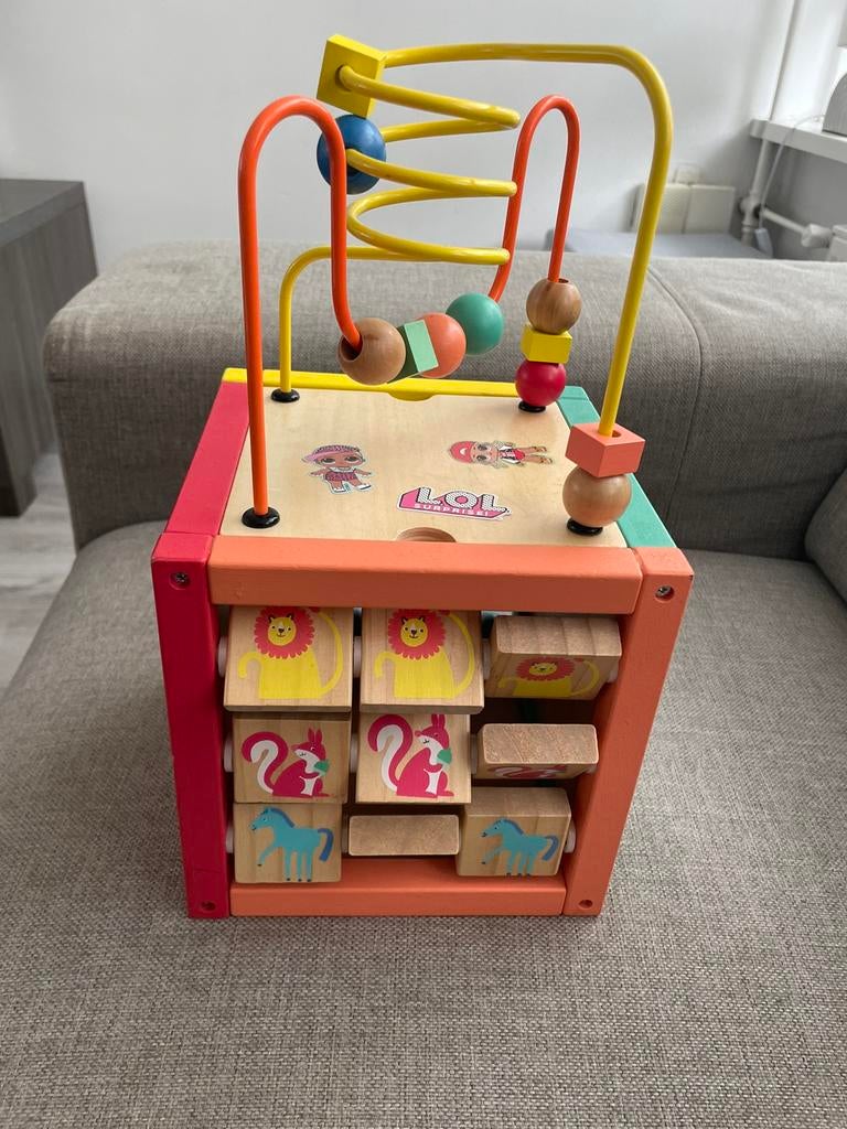 Houten kubus, Ophalen, Gebruikt