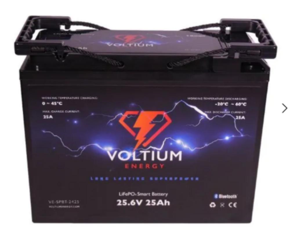 Voltium 24V 25AH Lithium Accu - nieuw in doos, Ophalen of Verzenden, Nieuw, Smart