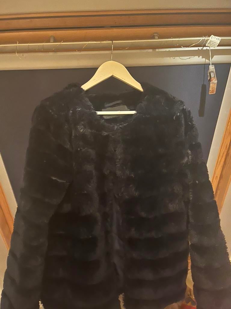 Zachte bont jasje, Kleding | Dames, Bodywarmers, Ophalen of Verzenden, Zo goed als nieuw, Maat 38/40 (M), Blauw