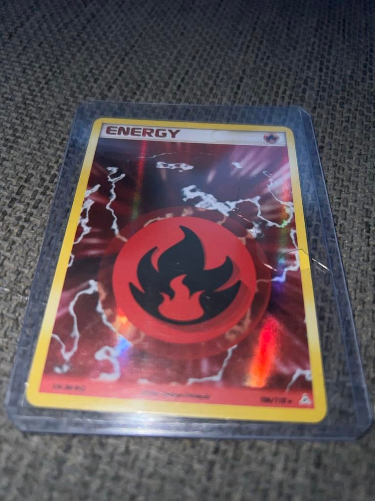 Pokemon Kaart - Fire Energy Foil - 106/109, Ophalen of Verzenden, Gebruikt, Losse kaart, Foil