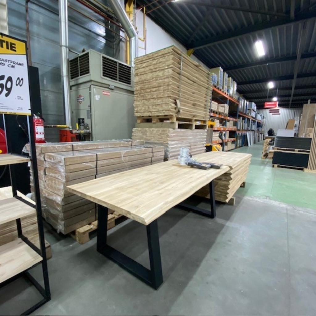 Eiken eettafel 200x100 cm | Massief eiken | eettafel | ACTIE, Ophalen, Eikenhout, 50 tot 100 cm, Vijf personen of meer