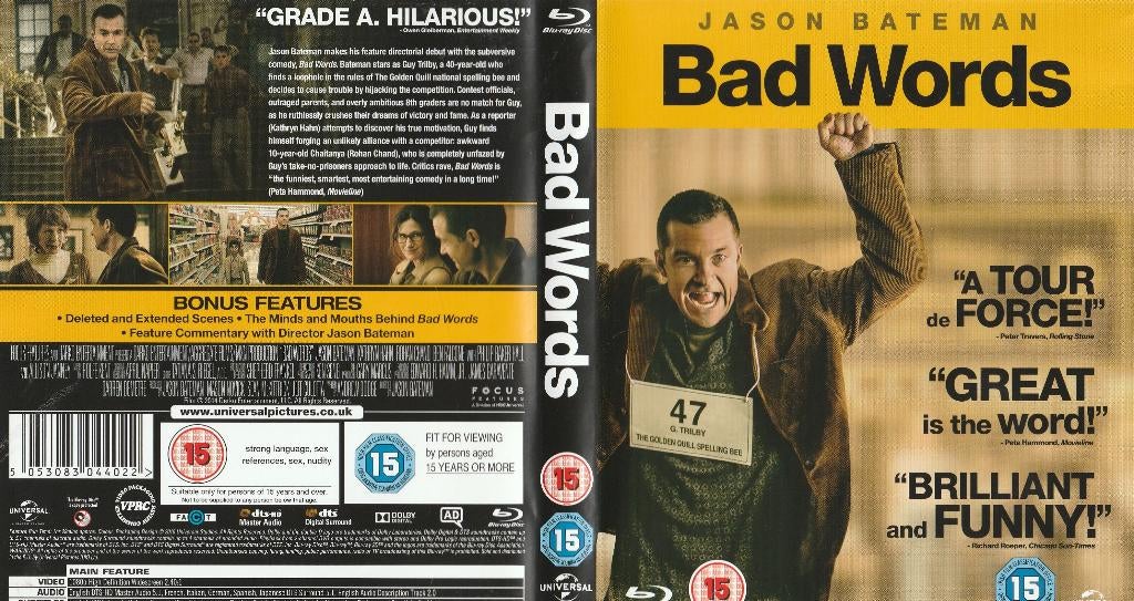 Bad words blu ray ( engels ), Ophalen of Verzenden, Zo goed als nieuw, Actie
