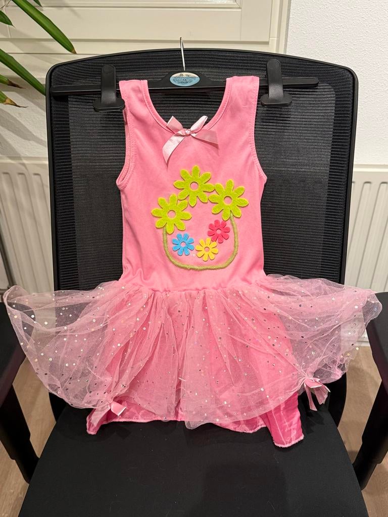 Roze prinsessenjurk met bloemen, Kinderen en Baby's, Ophalen, Gebruikt, Meisje, Jurk of Rok