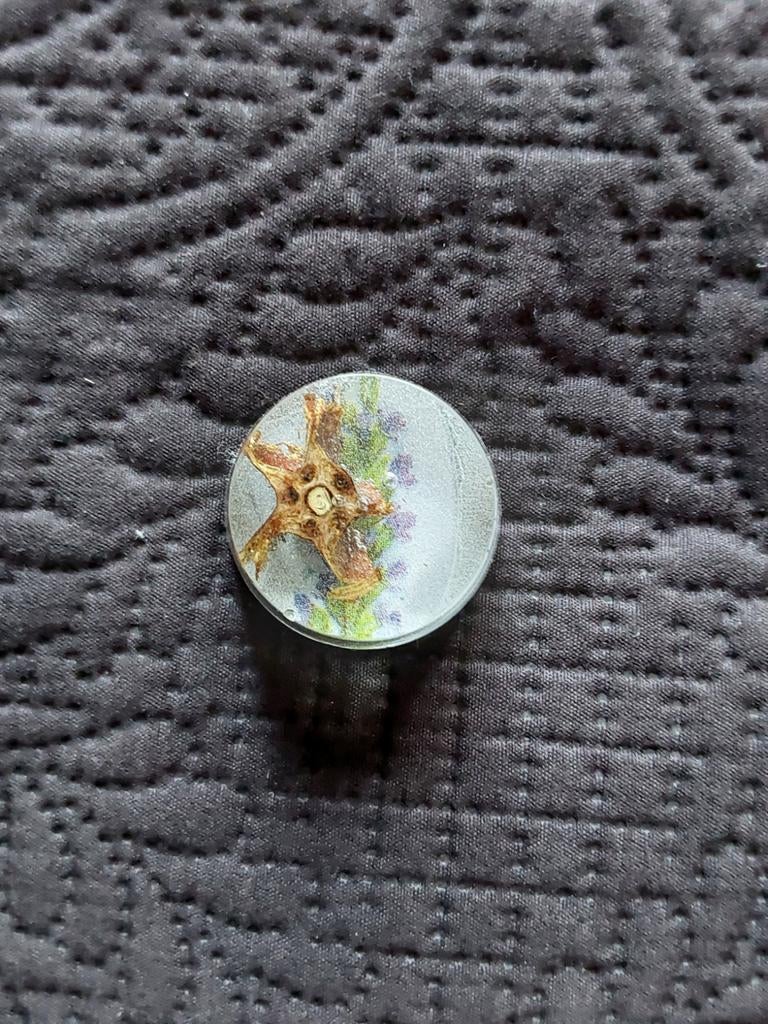 Handgemaakte epoxy magneet met bloem, Ophalen of Verzenden, Zo goed als nieuw