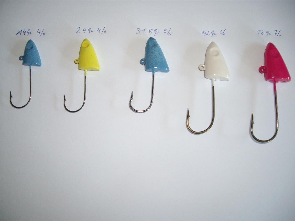 12 - 14 - 24 - 32 - 42 en 52 grams jigheads / 10 stuks, Watersport en Boten, Ophalen of Verzenden, Nieuw, Dobber of Lood