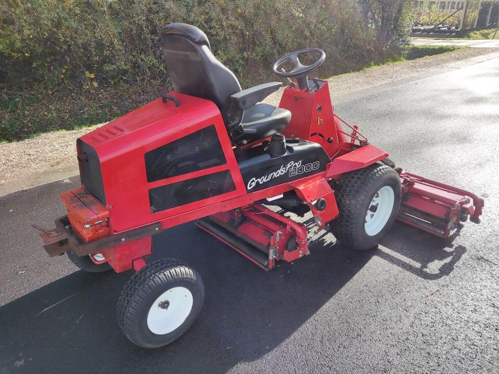 TORO zitmaaier (type GroundsPro 2000, B&S V-Twin, 180 cm.), Tuin en Terras, Zitmaaiers, Toro, Gebruikt, Elektrische starter, Toro