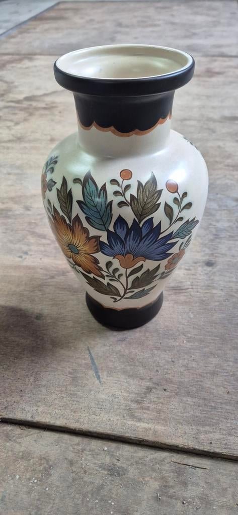 Vintage Flora Gouda Plateel Vaas, Ophalen of Verzenden