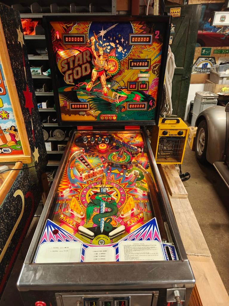 Te koop zaccaria flipperkast star god. Bieden., Verzamelen, Ophalen of Verzenden, Flipperkast