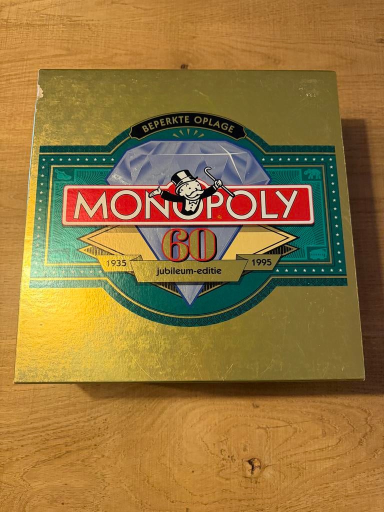 Monopoly Jubileum Editie 60, Vijf spelers of meer, Ophalen of Verzenden, Gebruikt