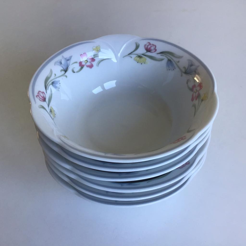 6x schaal kommetje met voorjaars bloemen - NIEUW, Huis en Inrichting, Keuken | Servies, Nieuw, Ophalen of Verzenden, Kom(men)