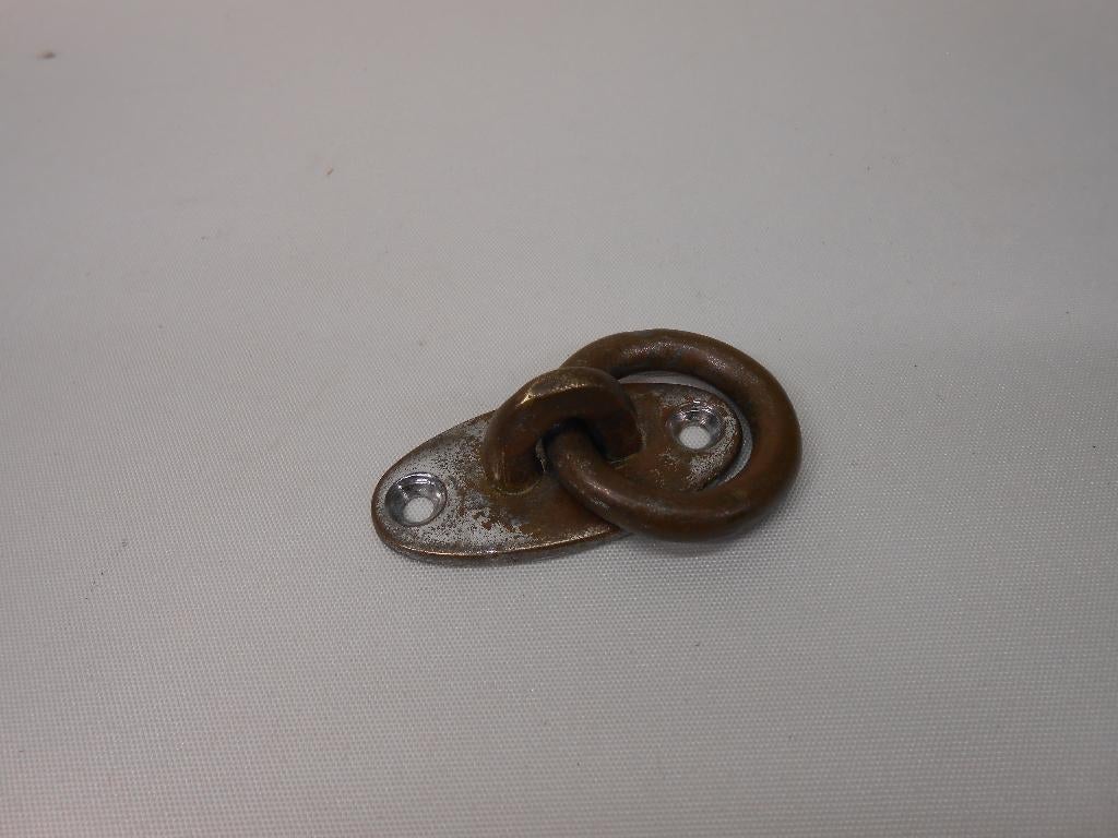 Klassieke Oogplaat met ring, Aanlegring, Afmeerring, messing, Watersport en Boten, Accessoires en Onderhoud, Gebruikt, Overige typen
