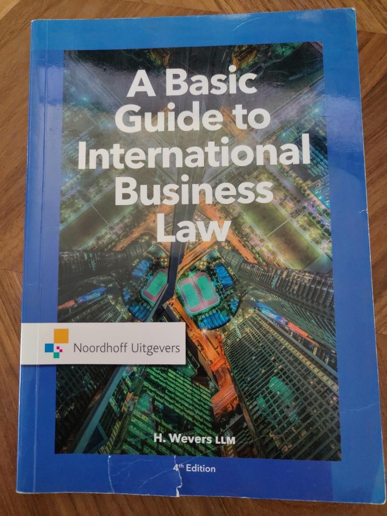 Basic Guide to International Business Law, Zo goed als nieuw, Beta, H. Wevers LLM, HBO