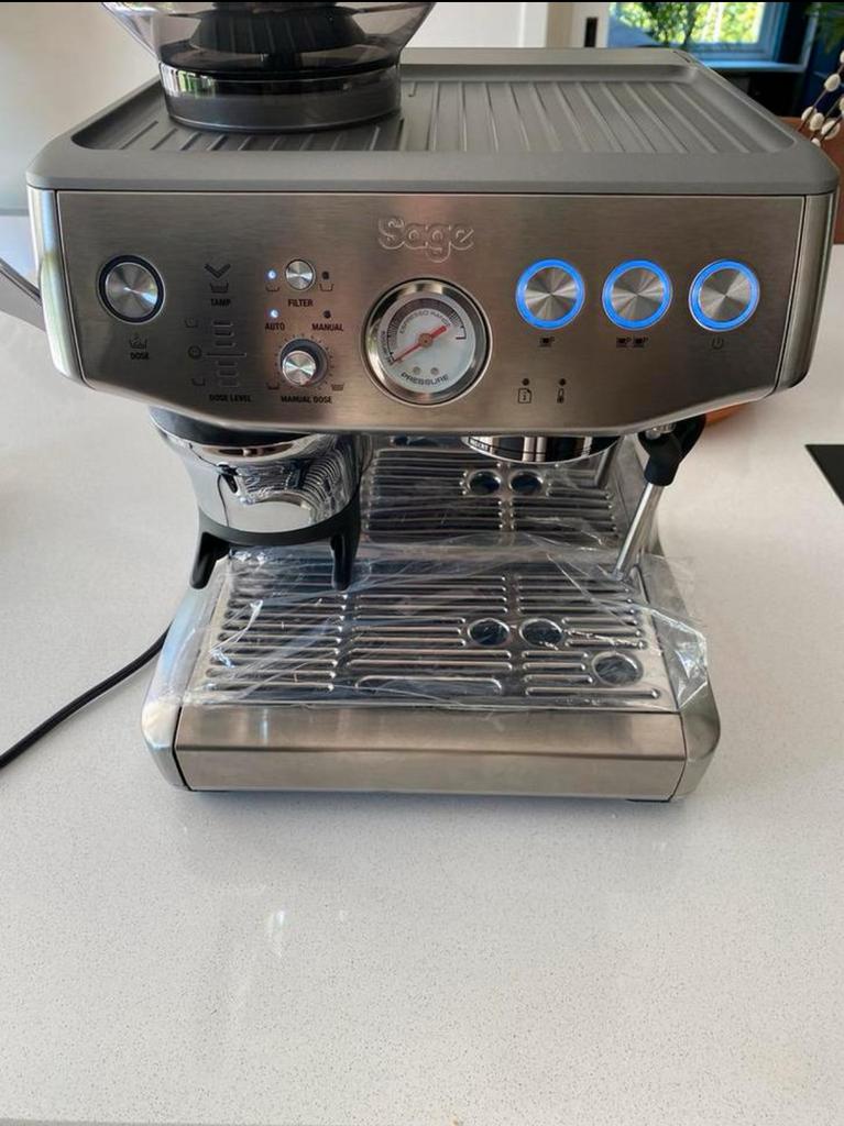 Sage Barista Express Impress, garantie & btw factuur, Witgoed en Apparatuur, Koffiezetapparaten, Verzenden, Zo goed als nieuw