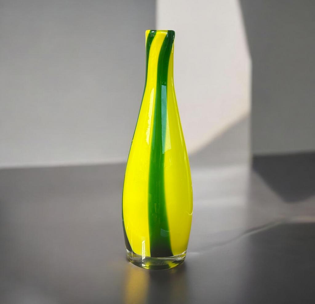 Vintage Murano glazen vaas - 30cm made in italy glas, Ophalen of Verzenden