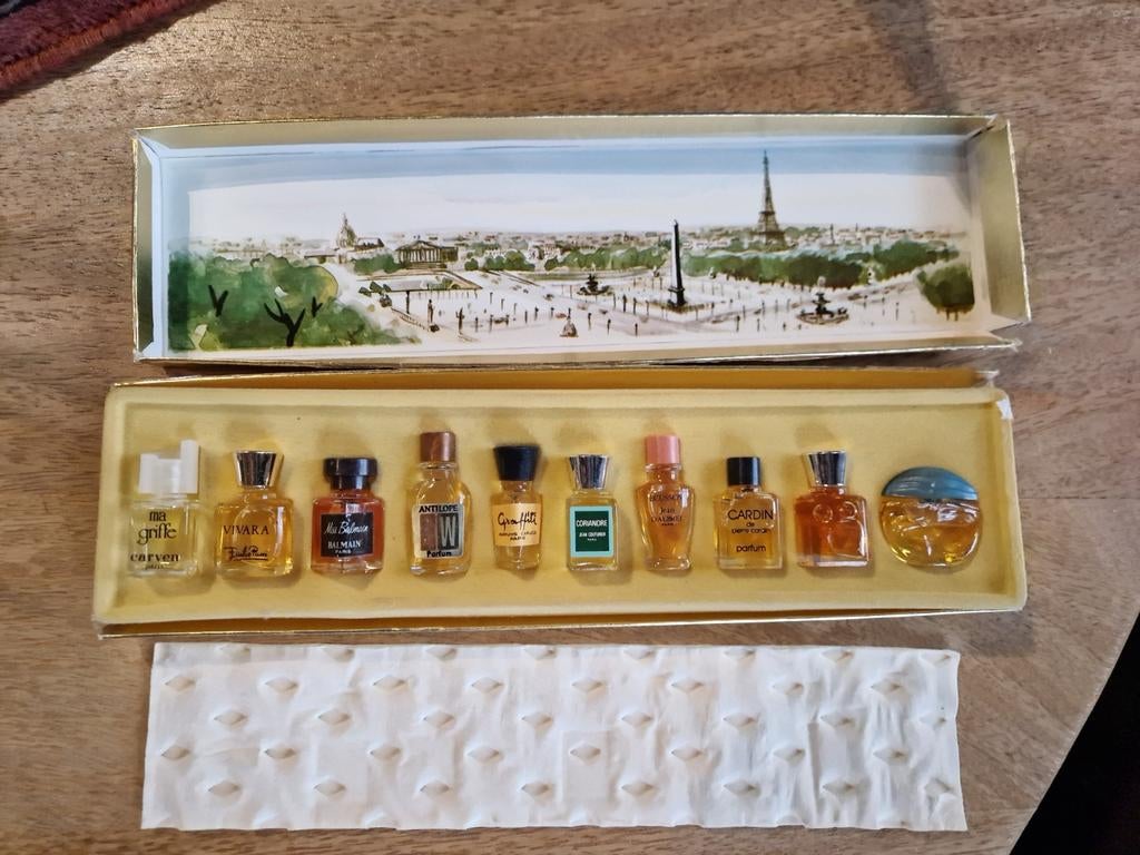 Vintage Parfum Miniatuur Set - Balmain, Dalbret, Dorian, Sieraden, Tassen en Uiterlijk, Uiterlijk | Parfum, Ophalen of Verzenden