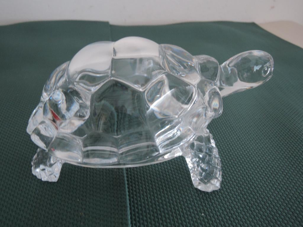 Glazen (kristallen??) schildpad, Huis en Inrichting, Woonaccessoires | Overige, Ophalen of Verzenden, Zo goed als nieuw