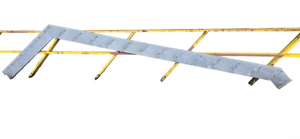 Stalen trap met bordes ca. 294 plateau buitentrap verzinkt., Doe-het-zelf en Verbouw, Ladders en Trappen, Ophalen, Gebruikt, Trap