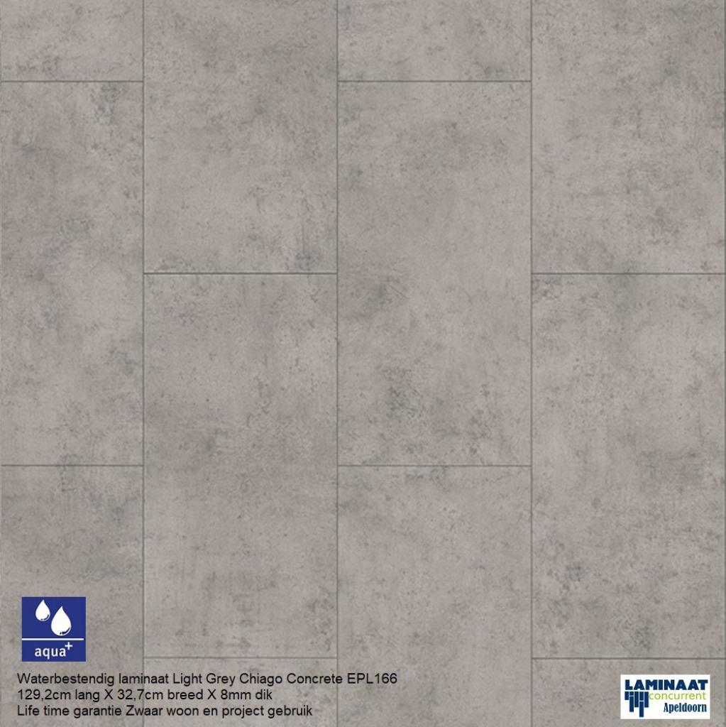 Waterbestendige Tegel Laminaat Ligt Grey Concrete €17,95m2, 75 m² of meer, Nieuw, Ophalen of Verzenden, Waterbestendig tegel laminaat