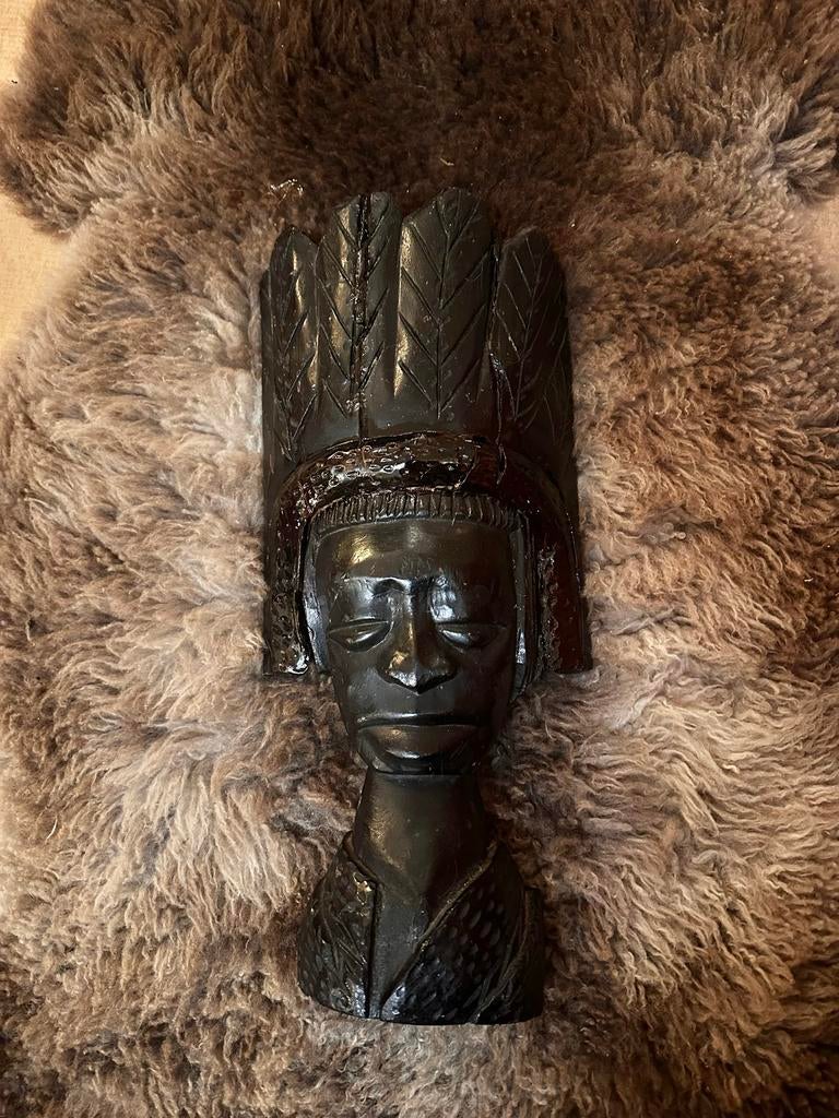 Antieke Mangbetu Buste uit Congo, 1930, Antiek en Kunst, Kunst | Niet-Westerse kunst, Verzenden