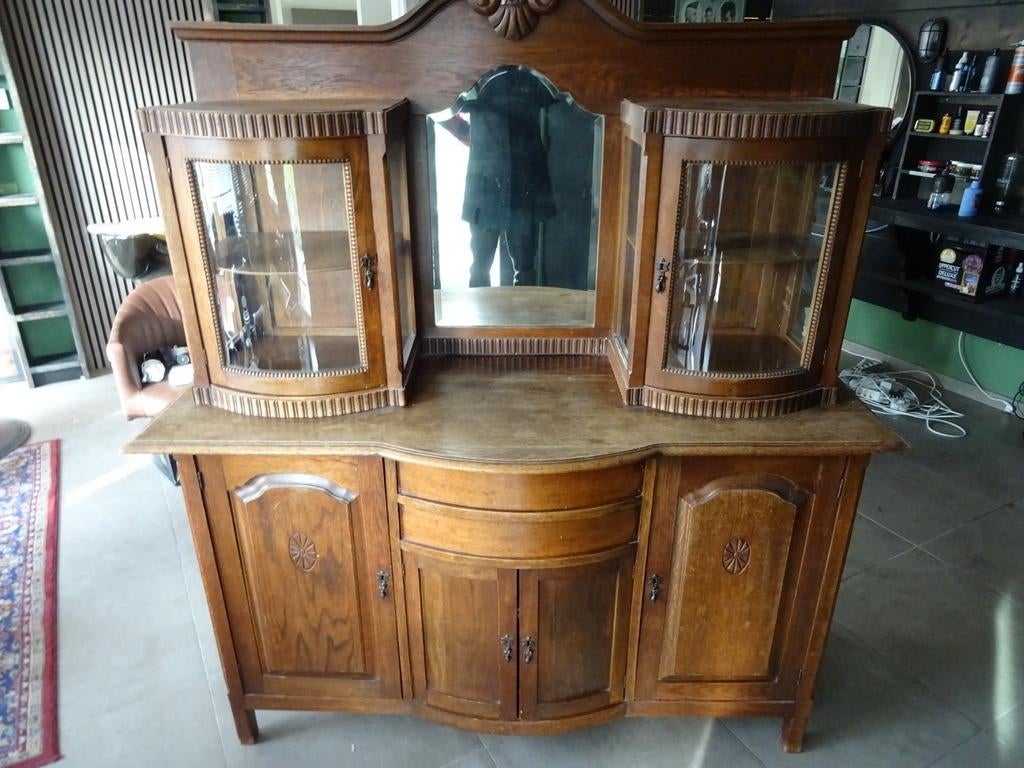 Antieke kast buffetkast servieskast 1940 Bezorging mogelijk!, Antiek en Kunst, Antiek | Meubels | Kasten, Ophalen